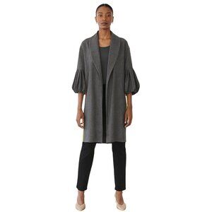7th Avenue Design Studio NY & Co. Women's Gray Top-Coat w/ Statement Sleeves S